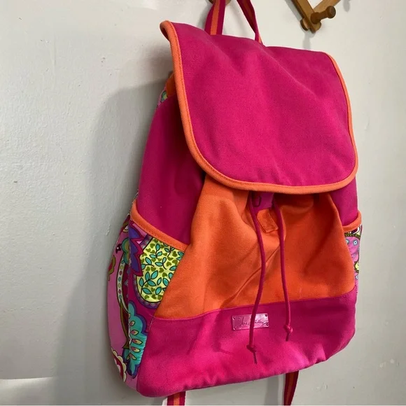 Vera Bradley Retired 2014 Pink Swirls Backpack - Picture 3 of 11